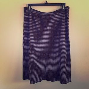 The Limited 100% Silk Polka Dot Skirt